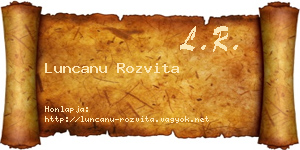 Luncanu Rozvita névjegykártya